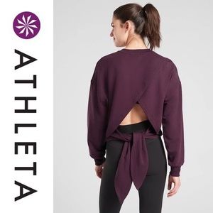 Athleta Yoga Tie Back Sweatshirt